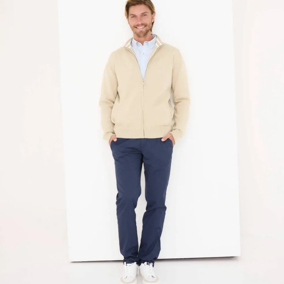 Gilet zippé col montant en maille milano