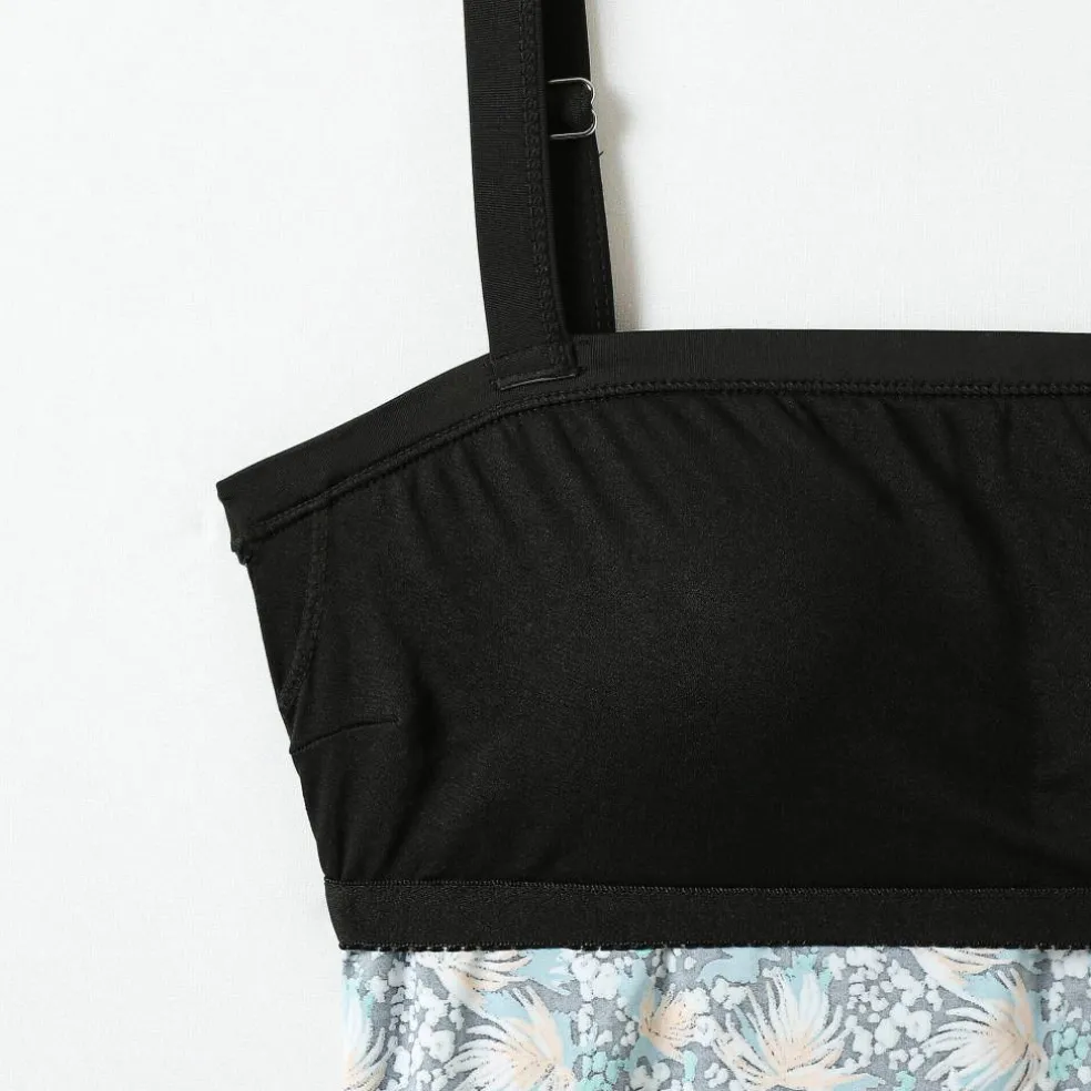Haut de tankini blousant post-opératoire imprimé Abella avec nouette