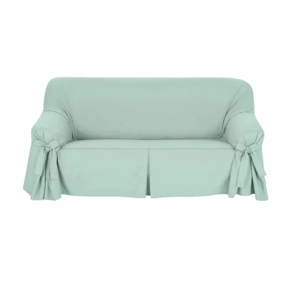 Housse bachette coton uni nouettes fauteuil canapés