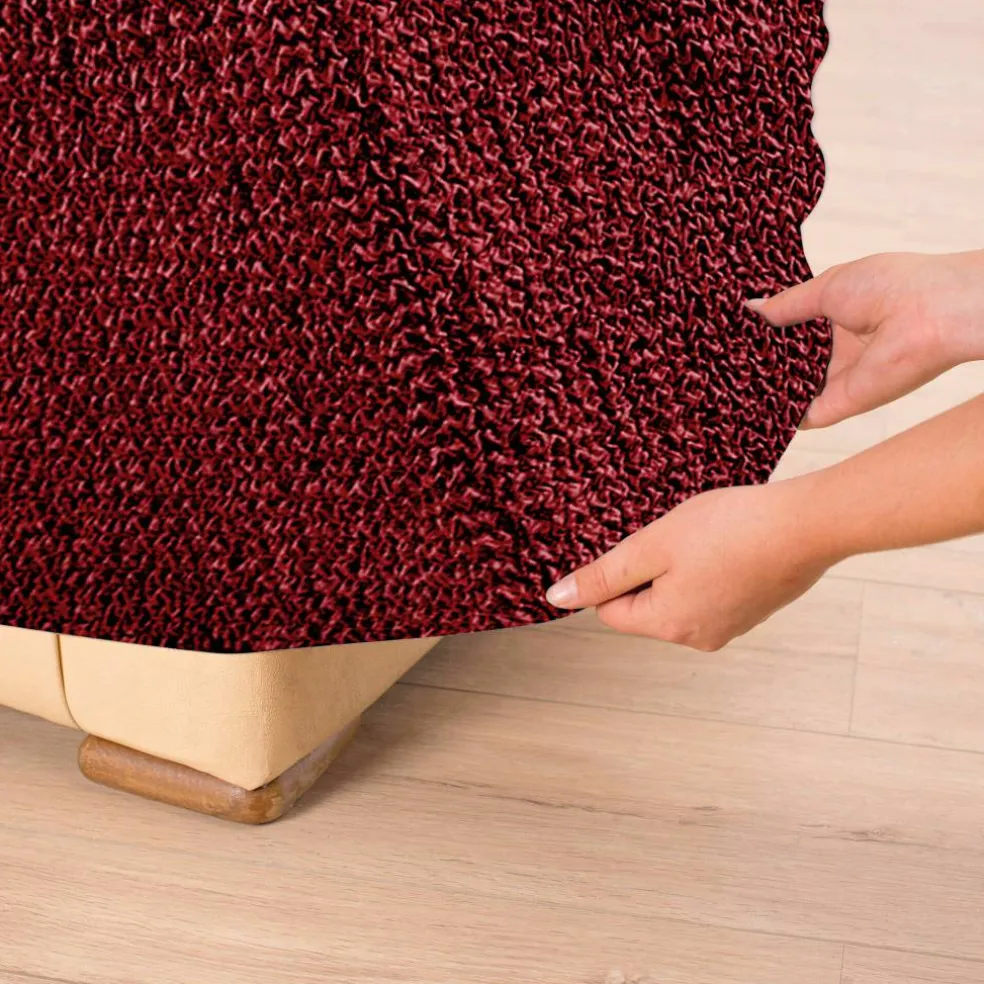 Housse bi-extensible microfibre gaufrée pour fauteuil et canapé