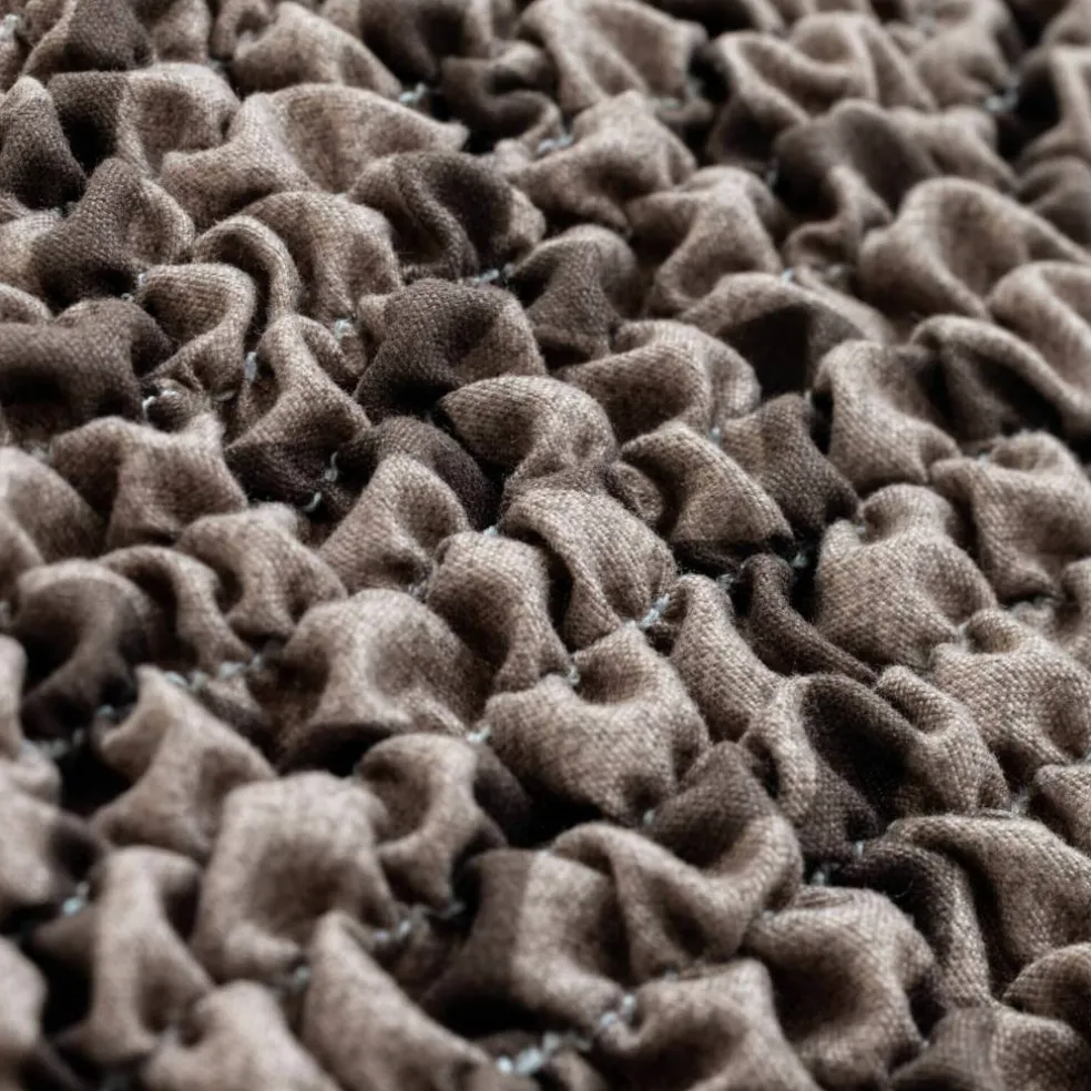 Housse bi-extensible microfibre gaufrée graphique pour fauteuil et canapé