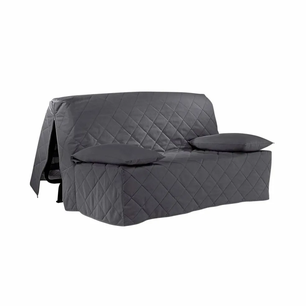 Housse canapé BZ coton bachette uni matelassé