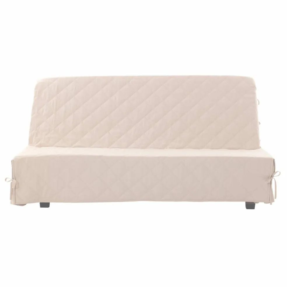 Housse clic-clac standard matelassée coton bachette uni