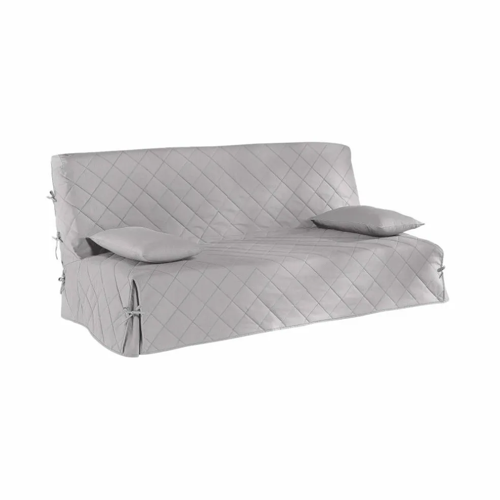 Housse clic-clac standard matelassée coton bachette uni