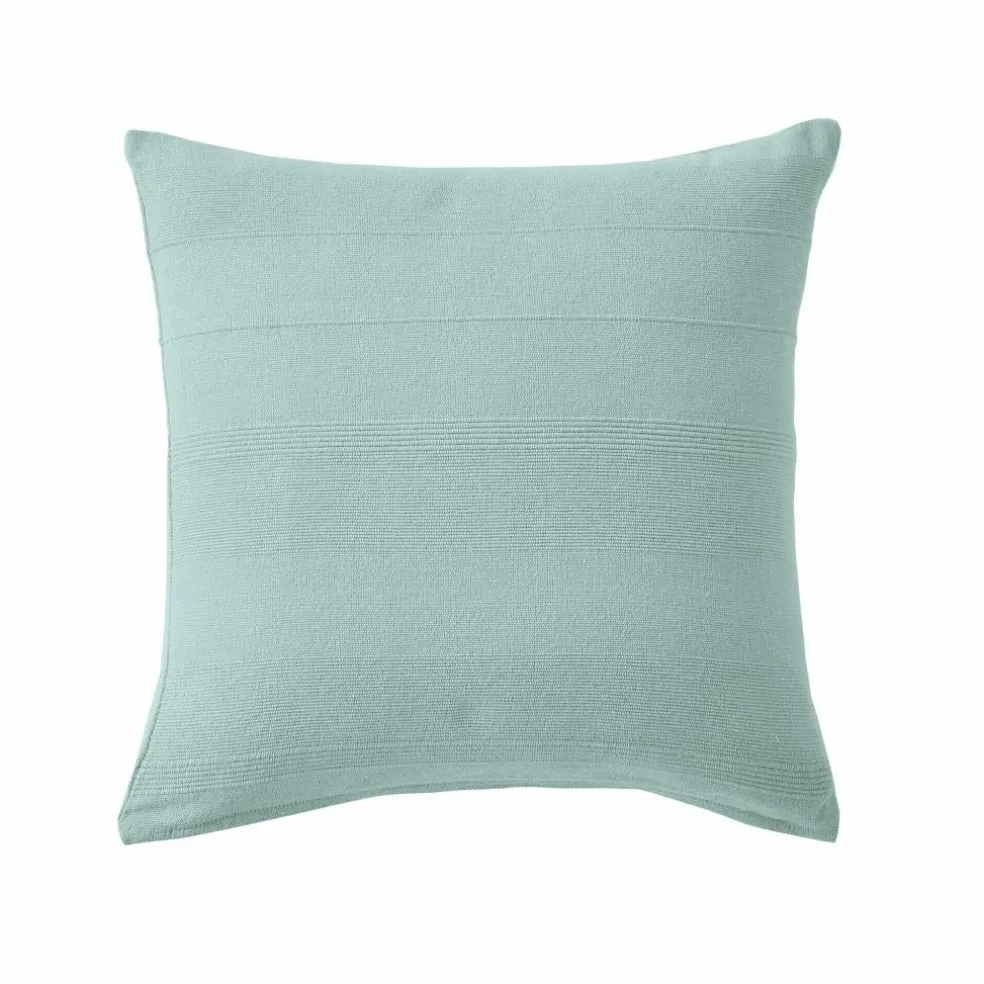 Housse coussin unie coton tissage artisanal - lot de 2