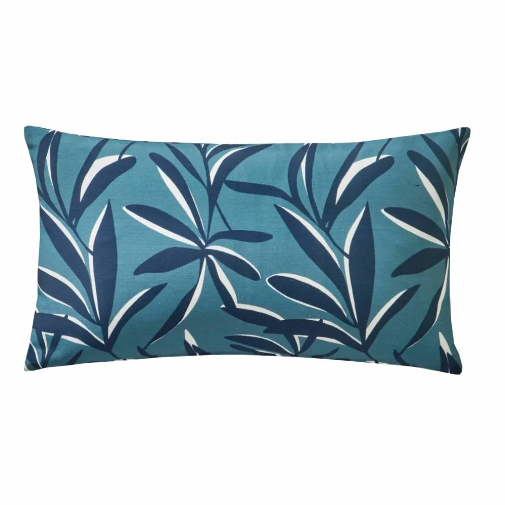 Housse de coussin imprimé feuillage