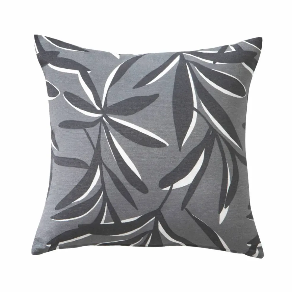 Housse de coussin imprimé feuillage
