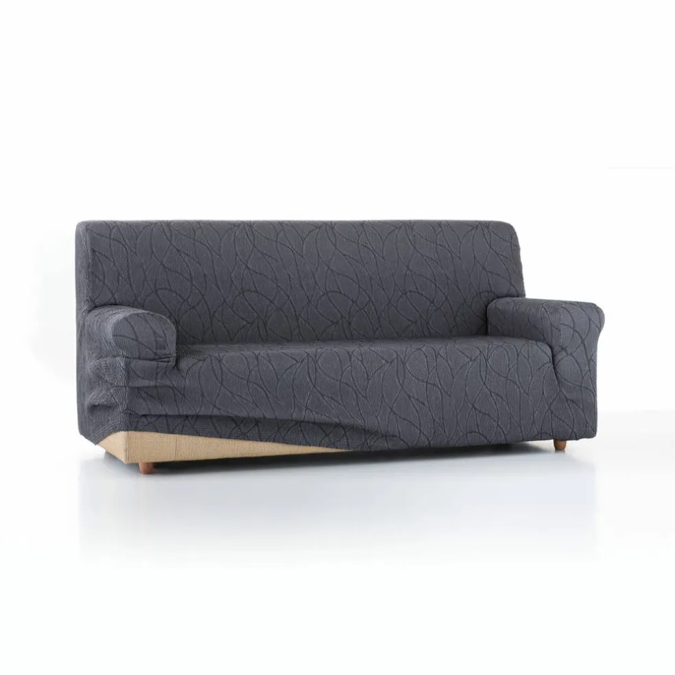 Housse extensible motif jacquard "serpentins" pour fauteuil et canapé