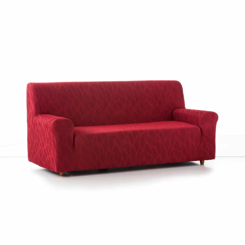 Housse extensible motif jacquard "serpentins" pour fauteuil et canapé