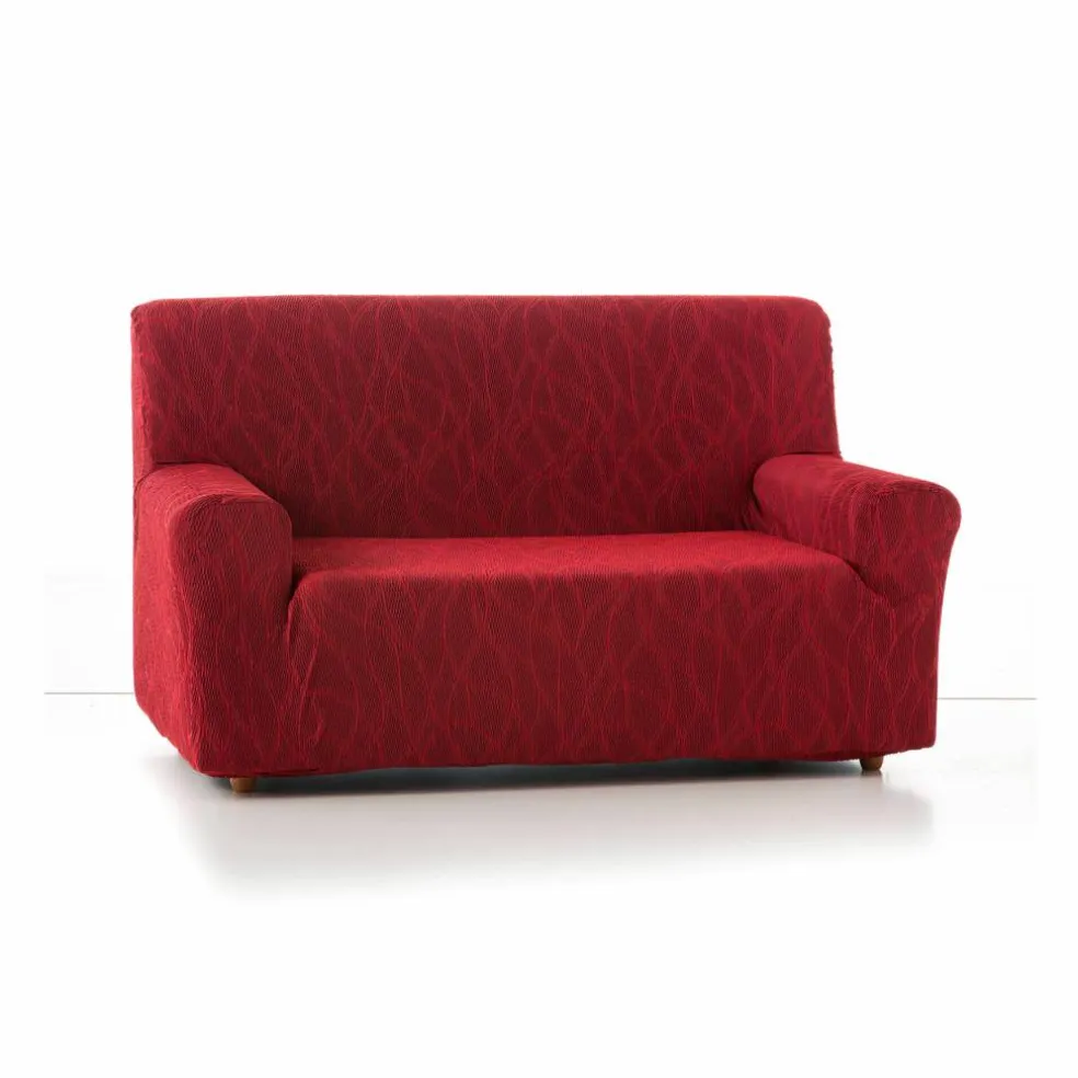 Housse extensible motif jacquard "serpentins" pour fauteuil et canapé