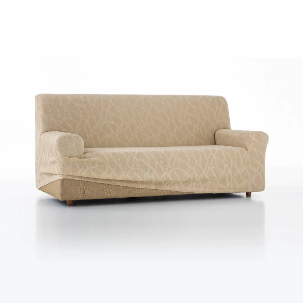Housse extensible motif jacquard "serpentins" pour fauteuil et canapé
