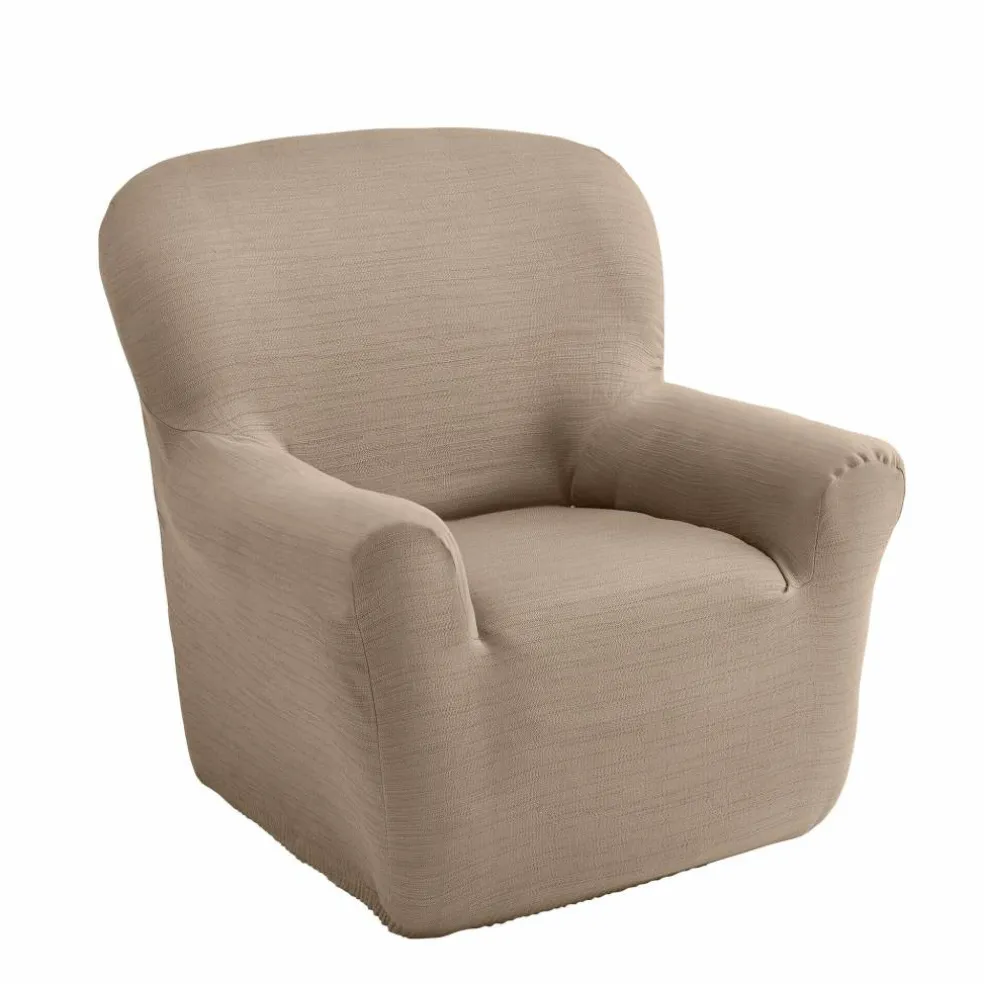 Housse extensible unie canapé fauteuil accoudoirs