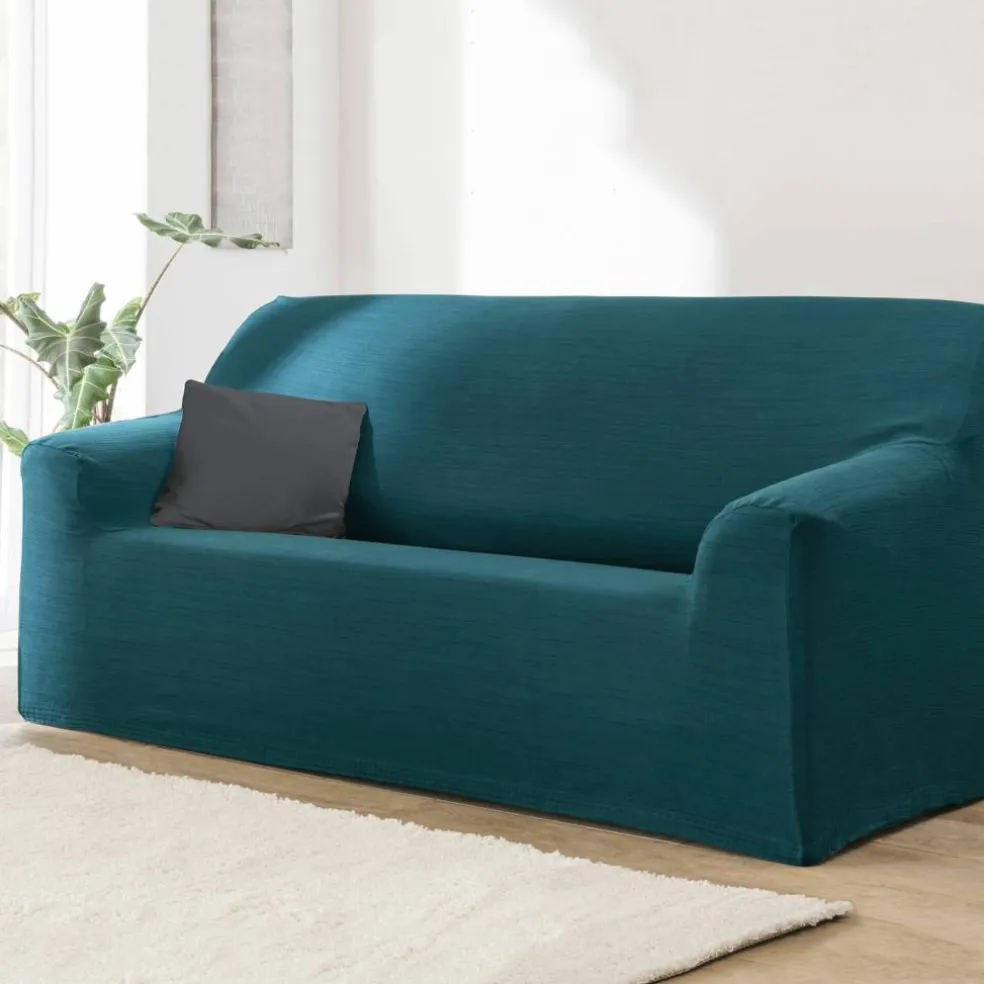 Housse extensible unie canapé fauteuil accoudoirs
