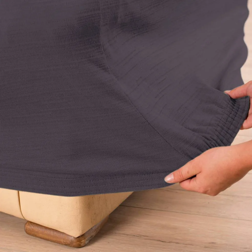 Housse extensible unie canapé fauteuil accoudoirs