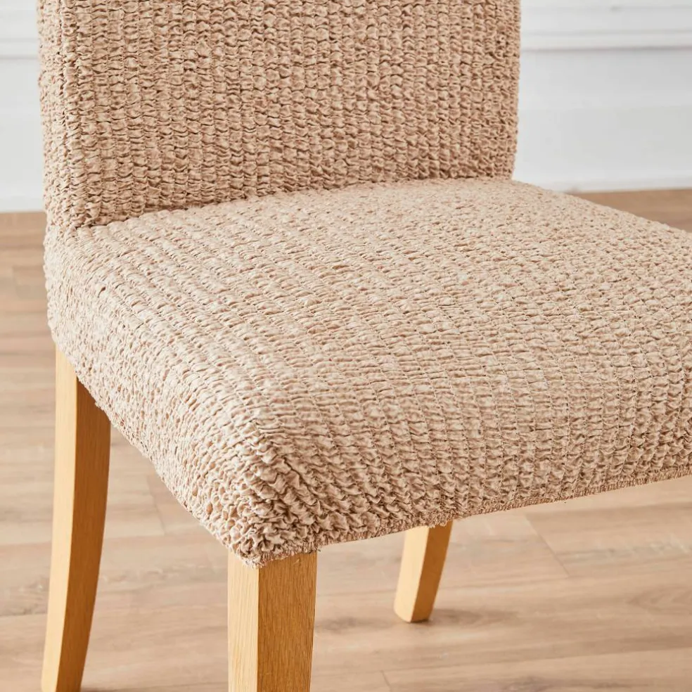 Housse microfibre bi-extensible gaufrée spéciale chaise