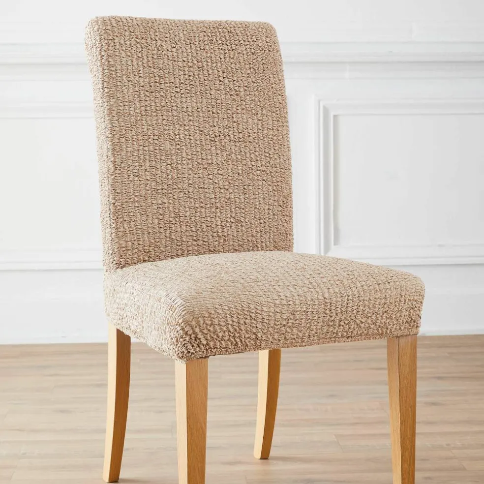 Housse microfibre bi-extensible gaufrée spéciale chaise