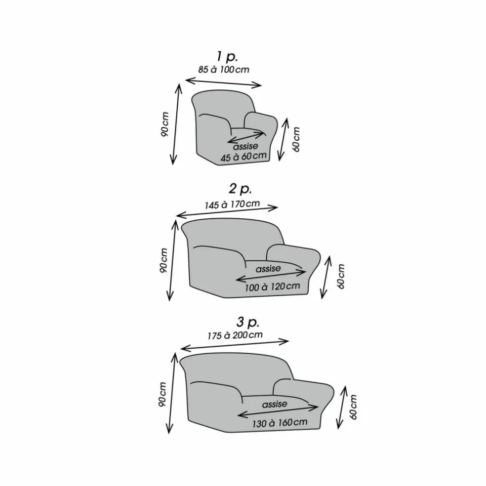 Housse préformée matelassée - fauteuils et canapés