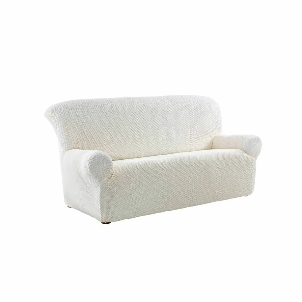 Housse texturée bi-extensible spéciale canapé fauteuil à accoudoirs