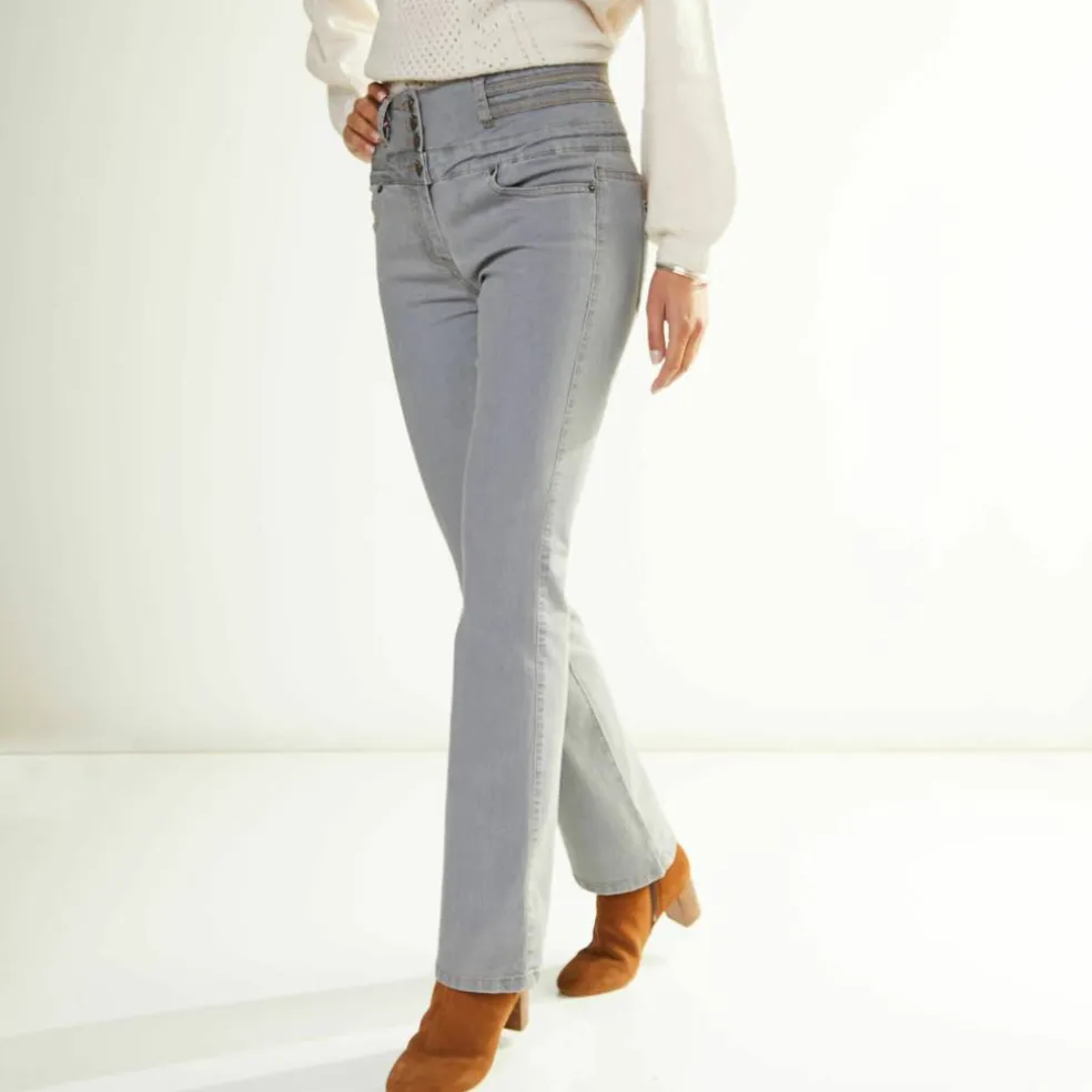 Jean boocut taille haute - petite stature
