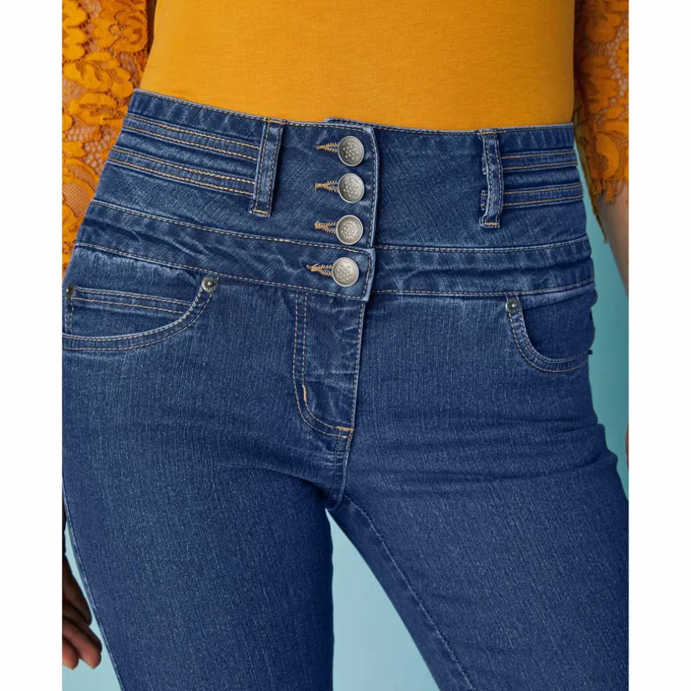 Jean bootcut taille haute - grande stature