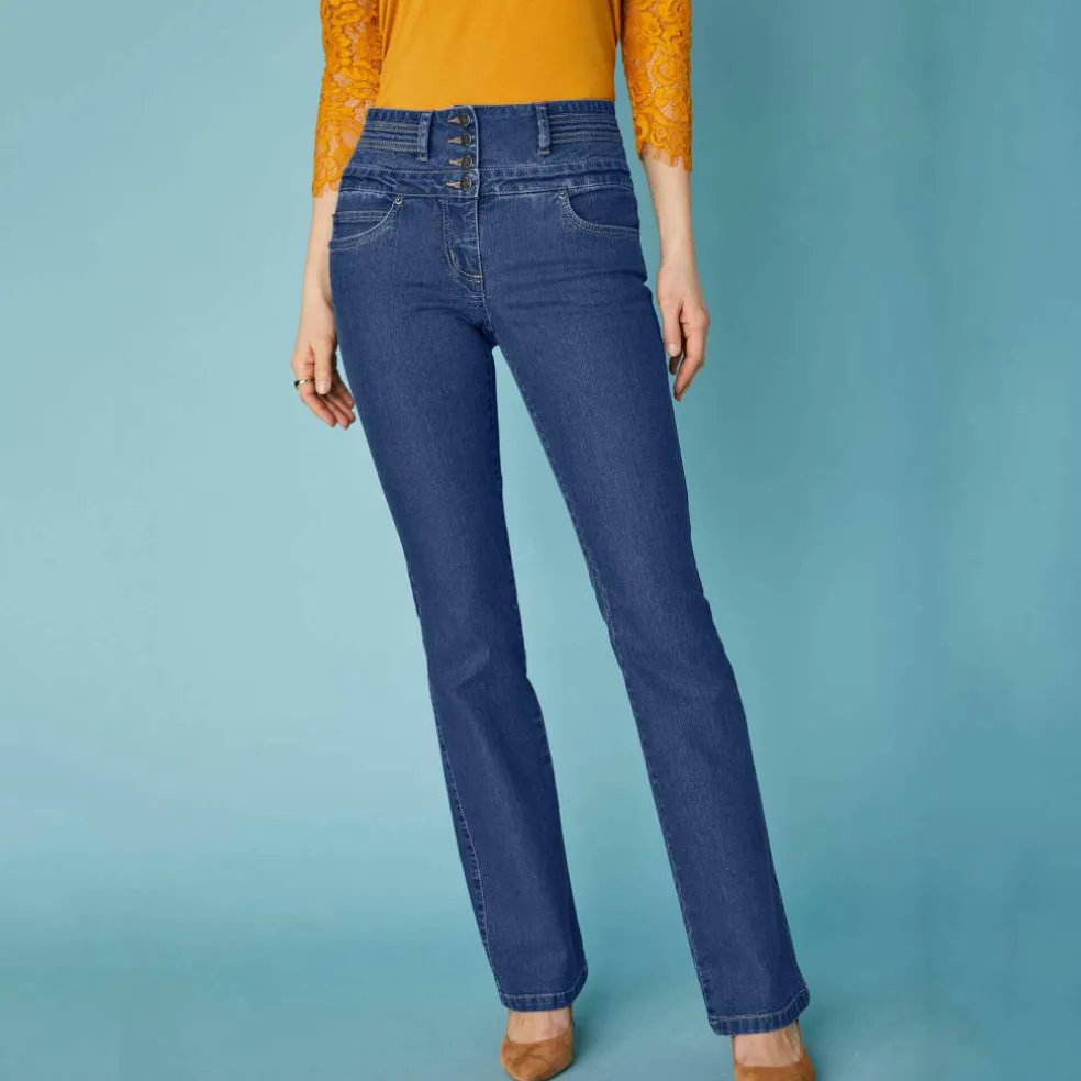 Jean bootcut taille haute - grande stature