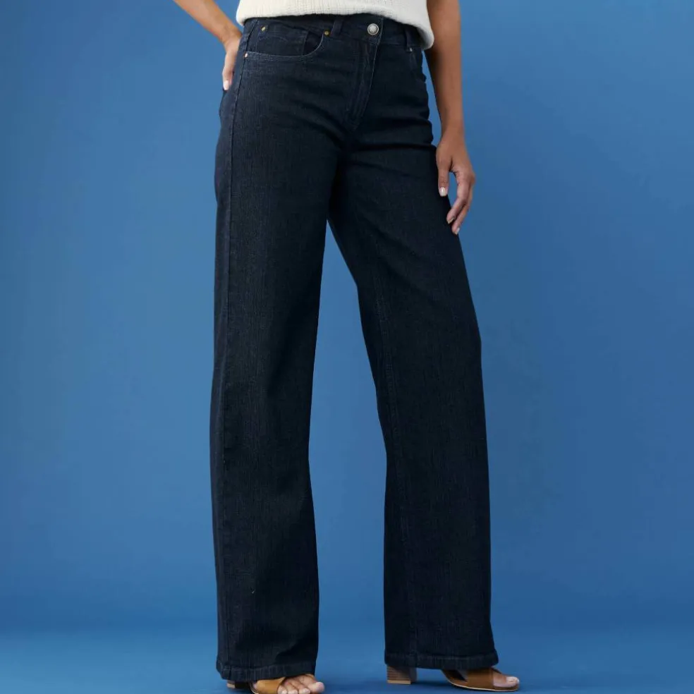 Jean coupe large stretch, grande stature