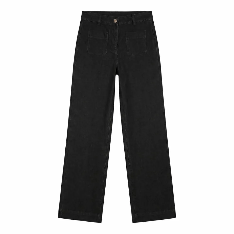 Jean coupe large taille haute, stature moyenne