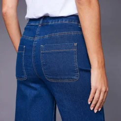 Jean coupe large taille haute, stature moyenne