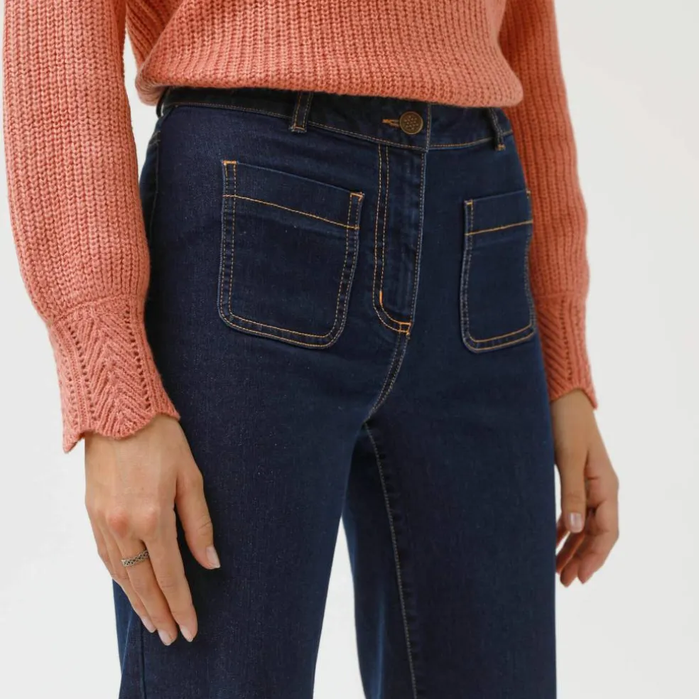 Jean coupe large taille haute, grande stature