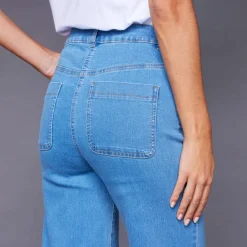 Jean coupe large taille haute, grande stature