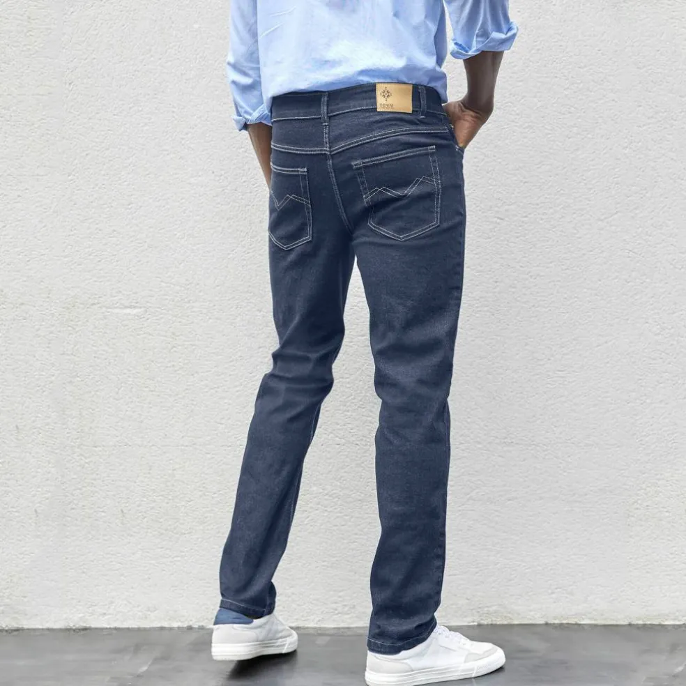 Jean droit basique coton stretch - L28