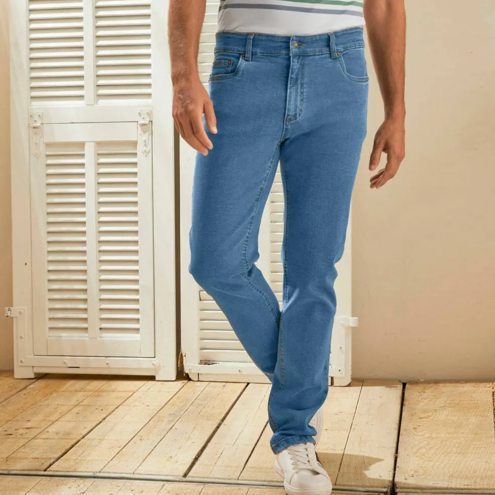 Jean droit basique coton stretch - L28