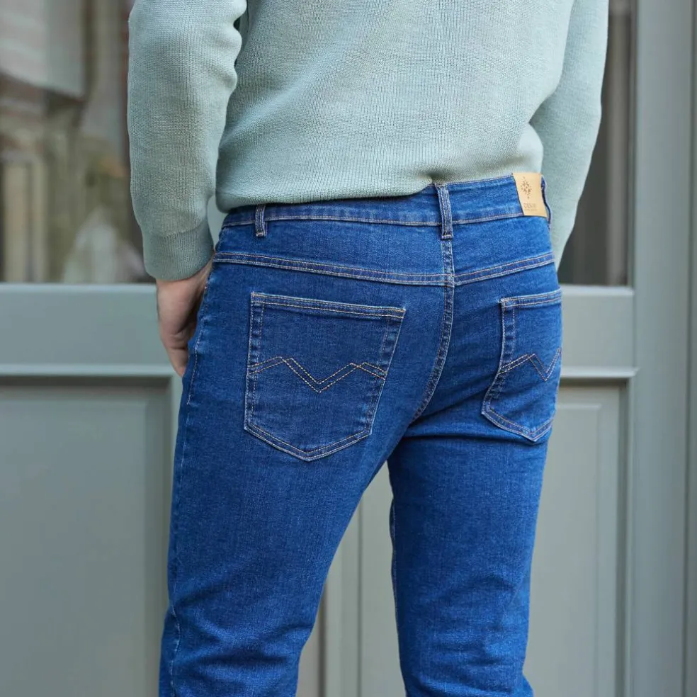 Jean droit basique coton stretch - L32