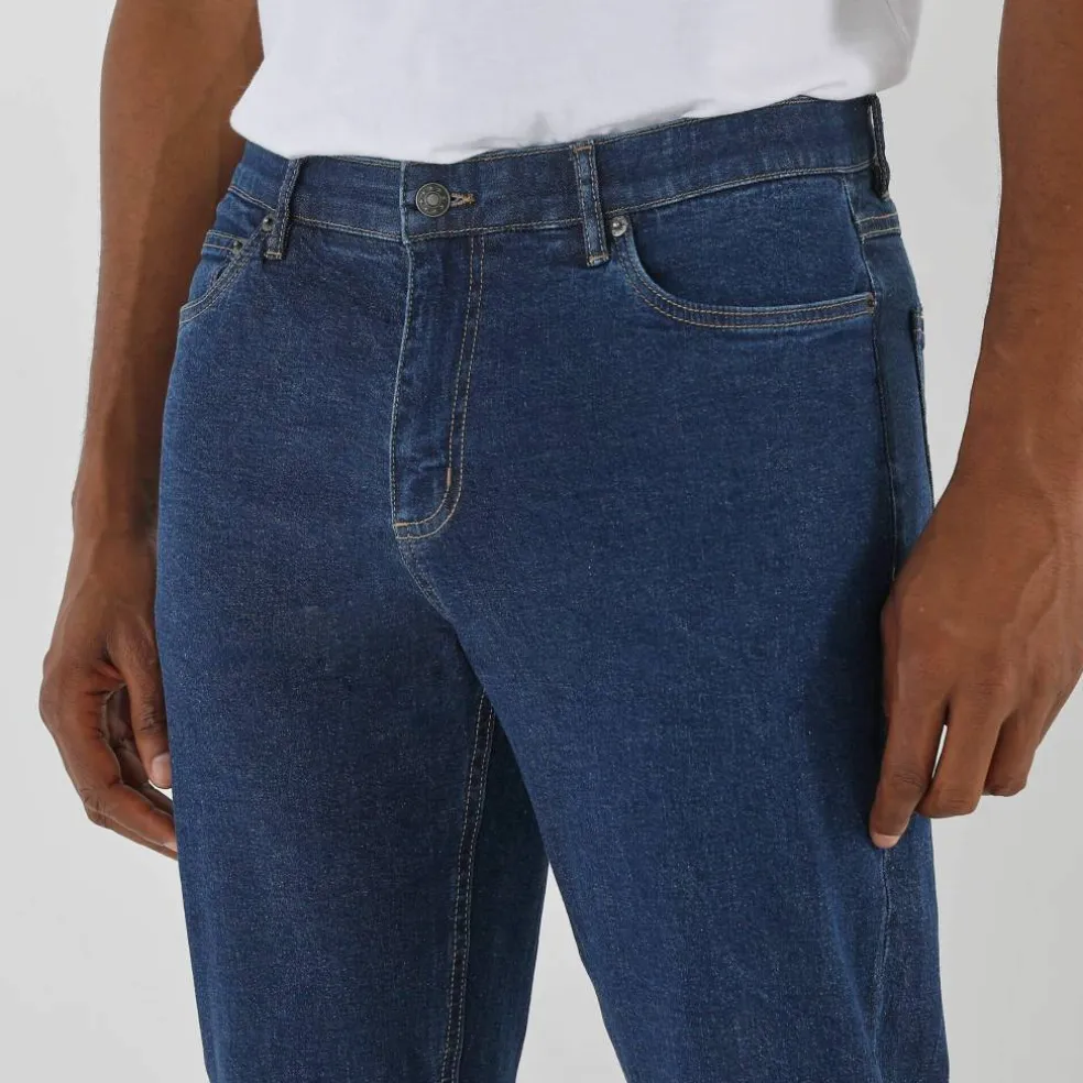Jean droit ceinture élastiquée invisible - L28