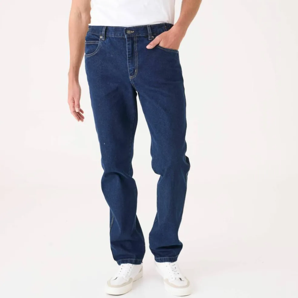 Jean droit ceinture élastiquée côtés - L32