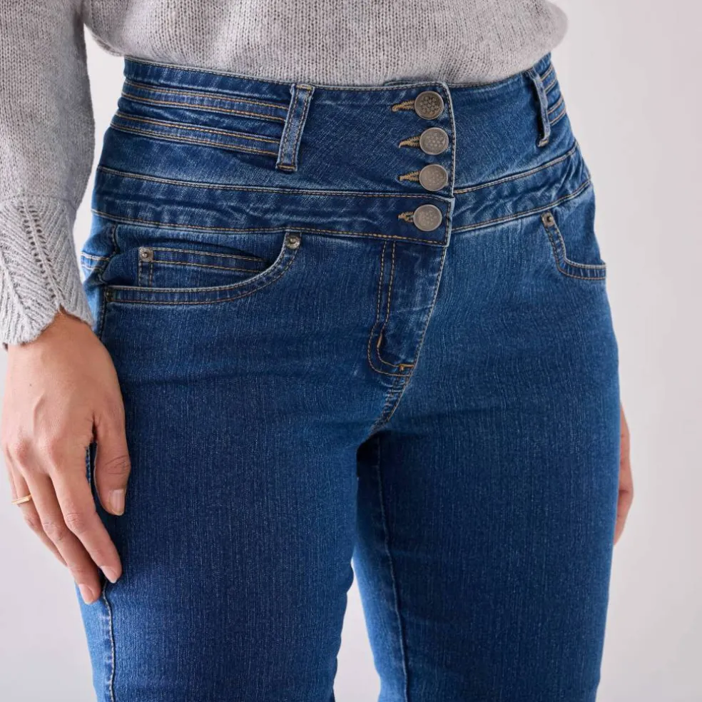 Jean droit taille haute - grande stature