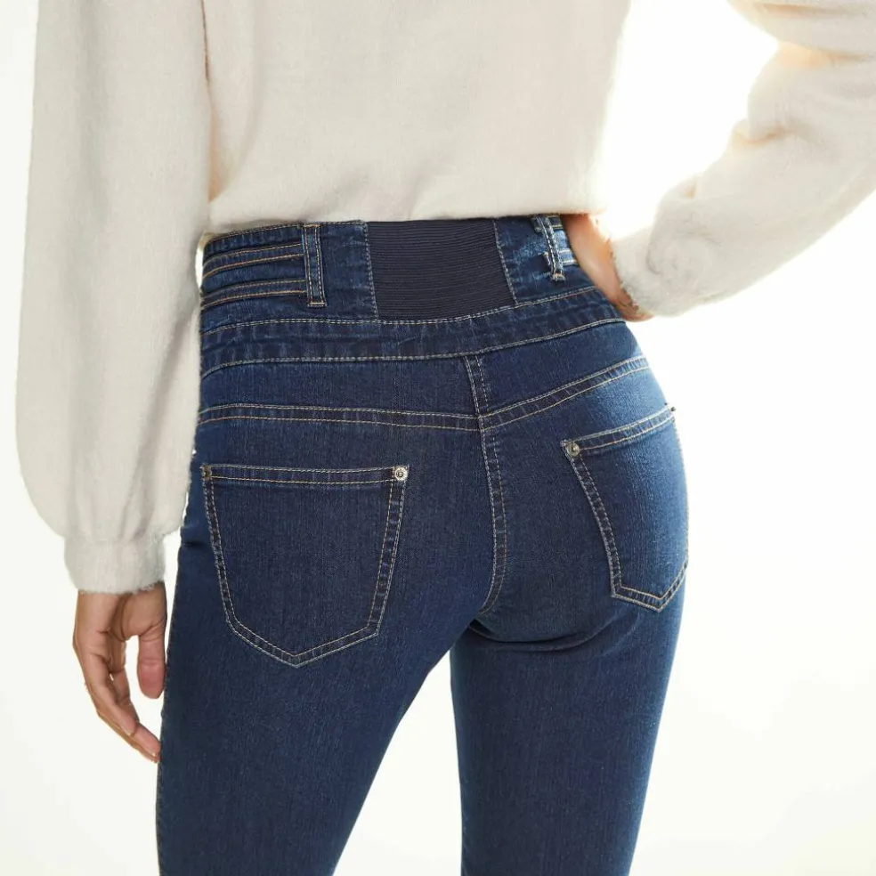 Jean droit taille haute - petite stature