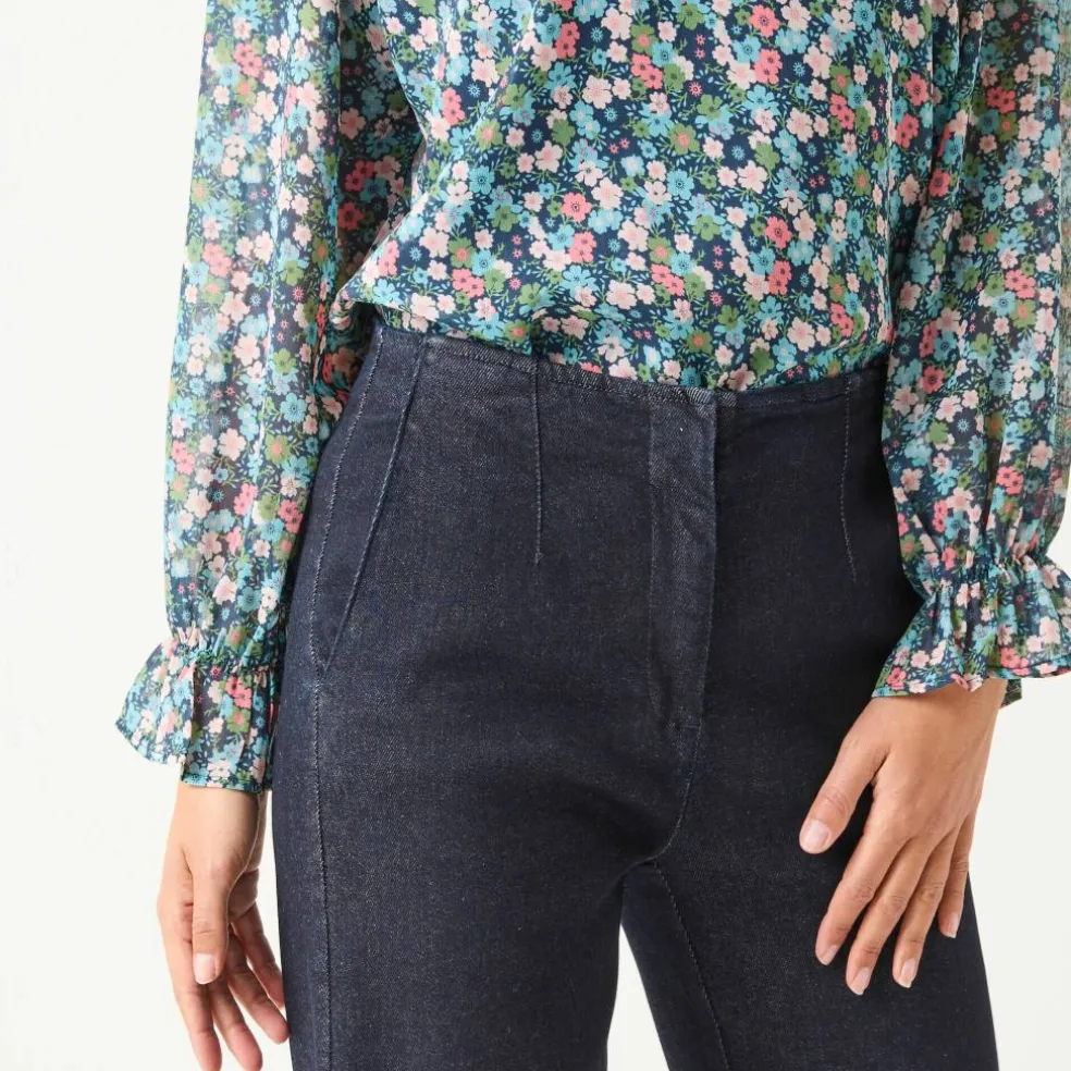 Jean flare, taille haute
