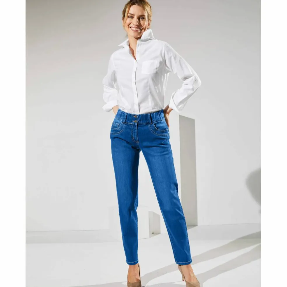 Jean mom taille élastiquée
