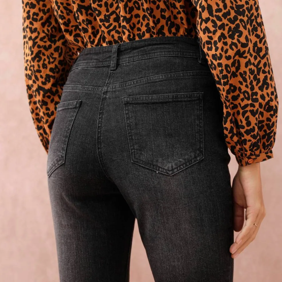 Jean slim taille haute, grande stature