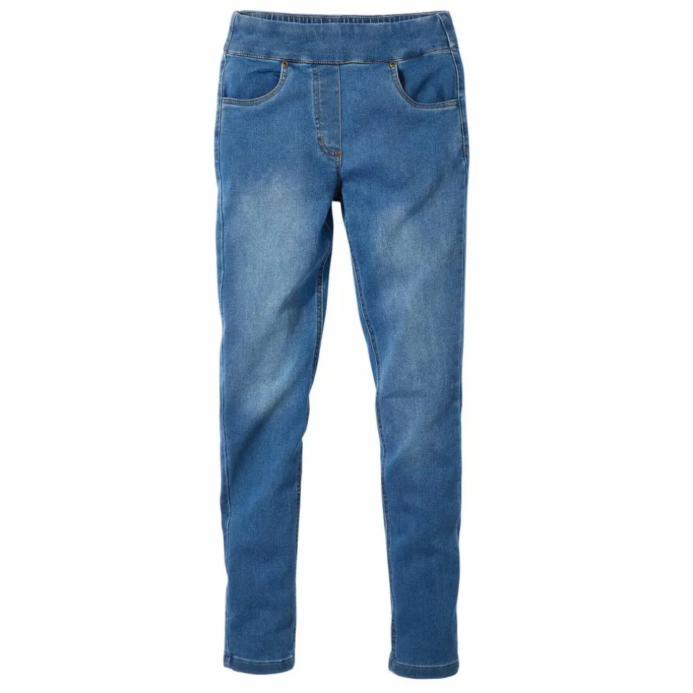 Jegging fuselé ultra stretch, maille effet jean