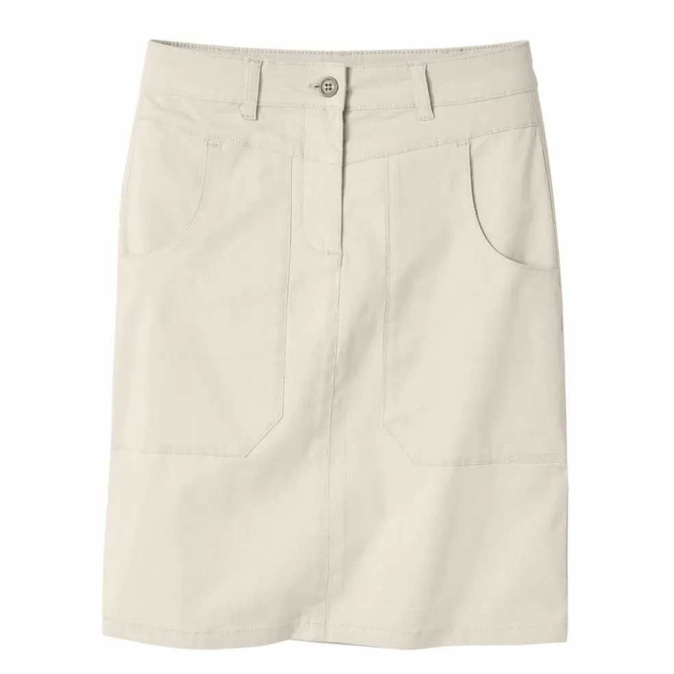 Jupe droite unie, twill