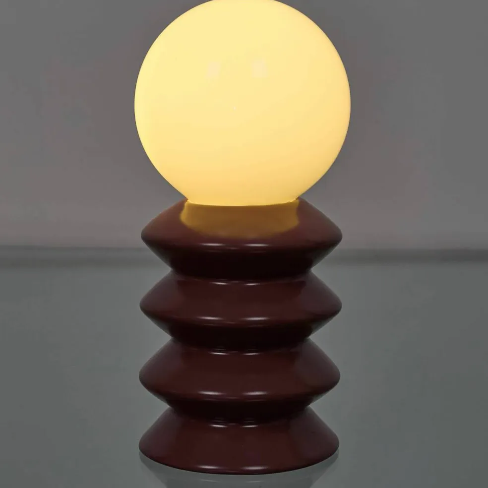 Lampe à poser LED à piles, en céramique