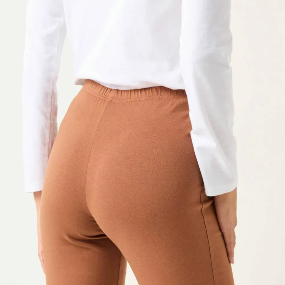 Legging bootcut uni, taille élastiquée