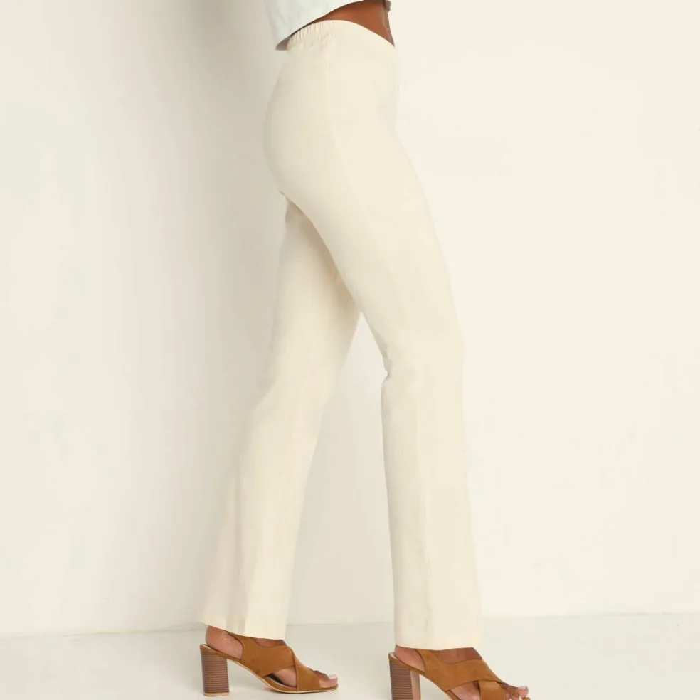 Legging bootcut uni, taille élastiquée