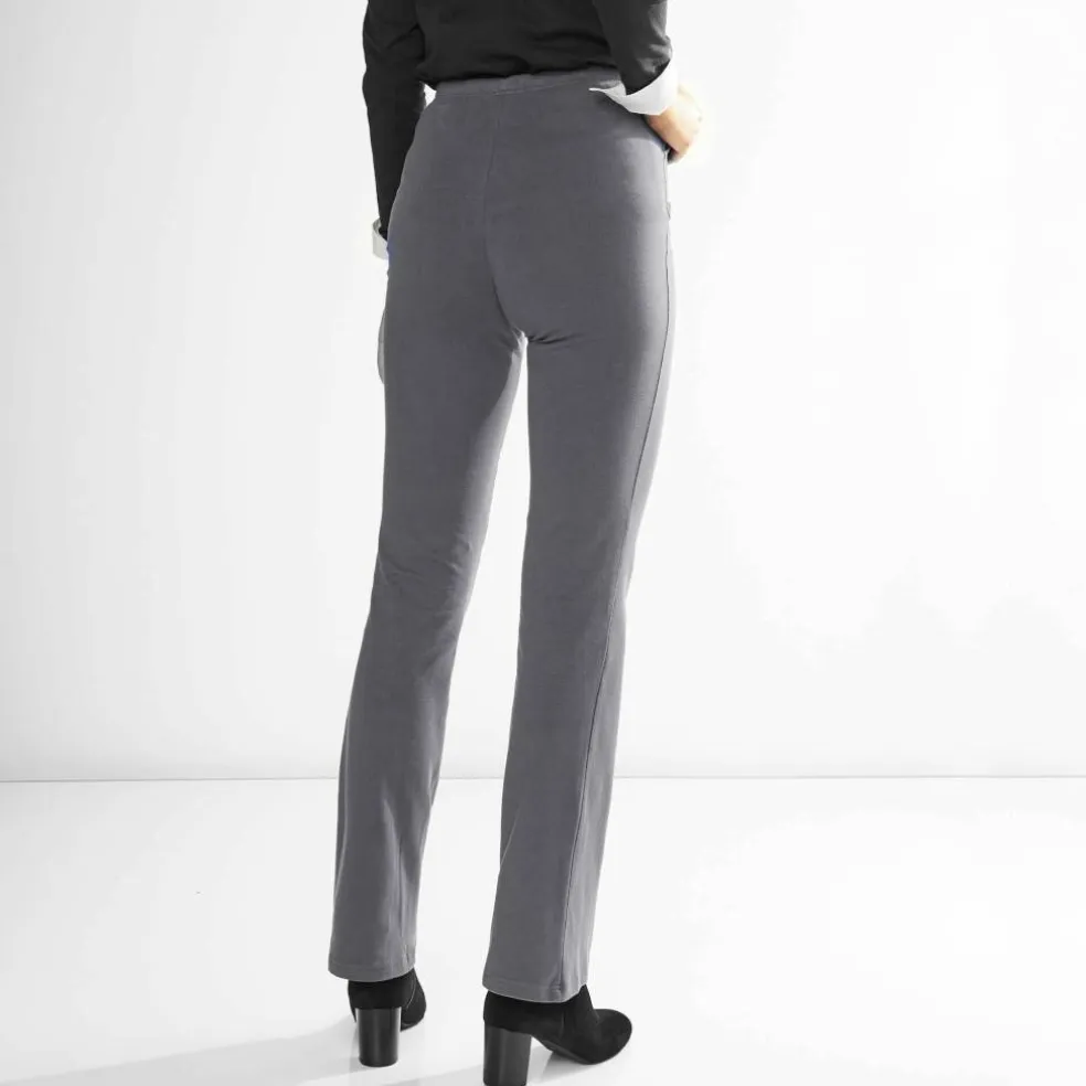 Legging bootcut uni, taille élastiquée
