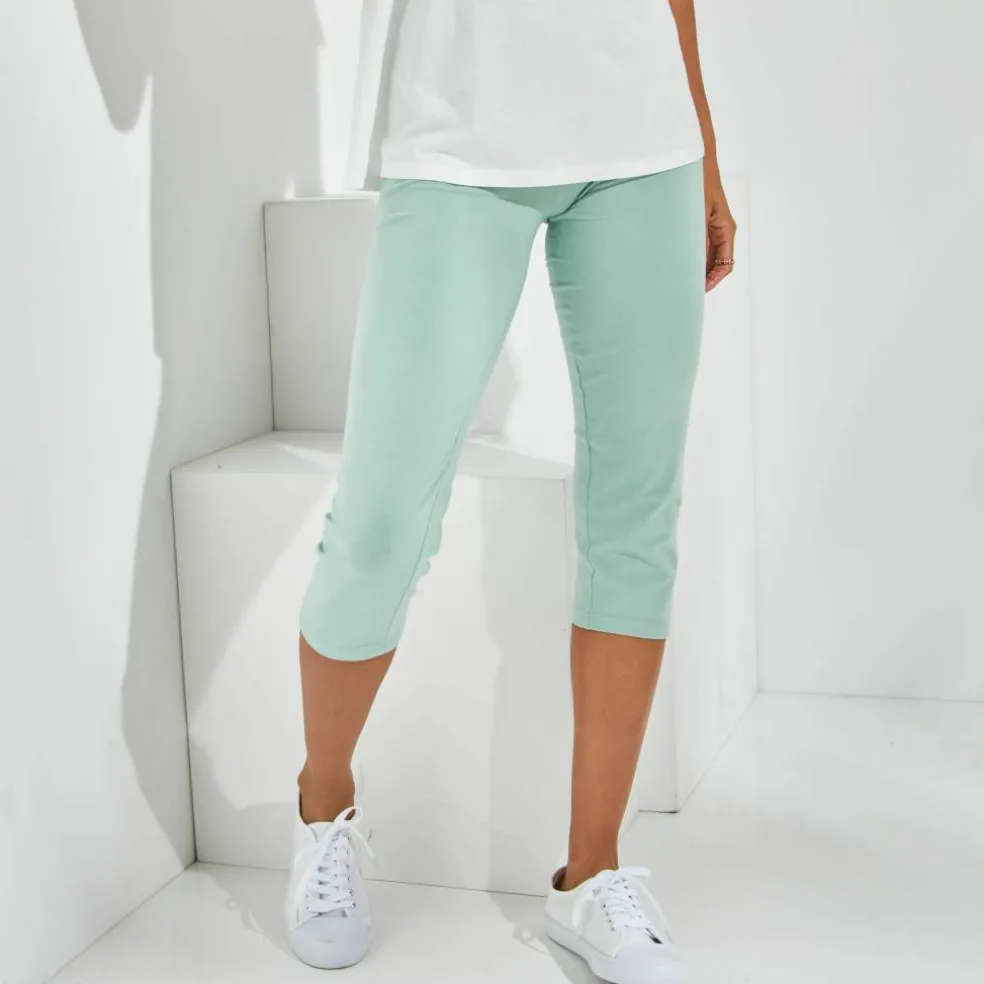 Legging corsaire uni maille stretch
