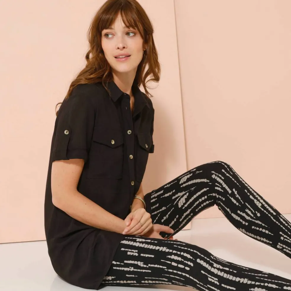 Legging imprimé, taille élastiquée