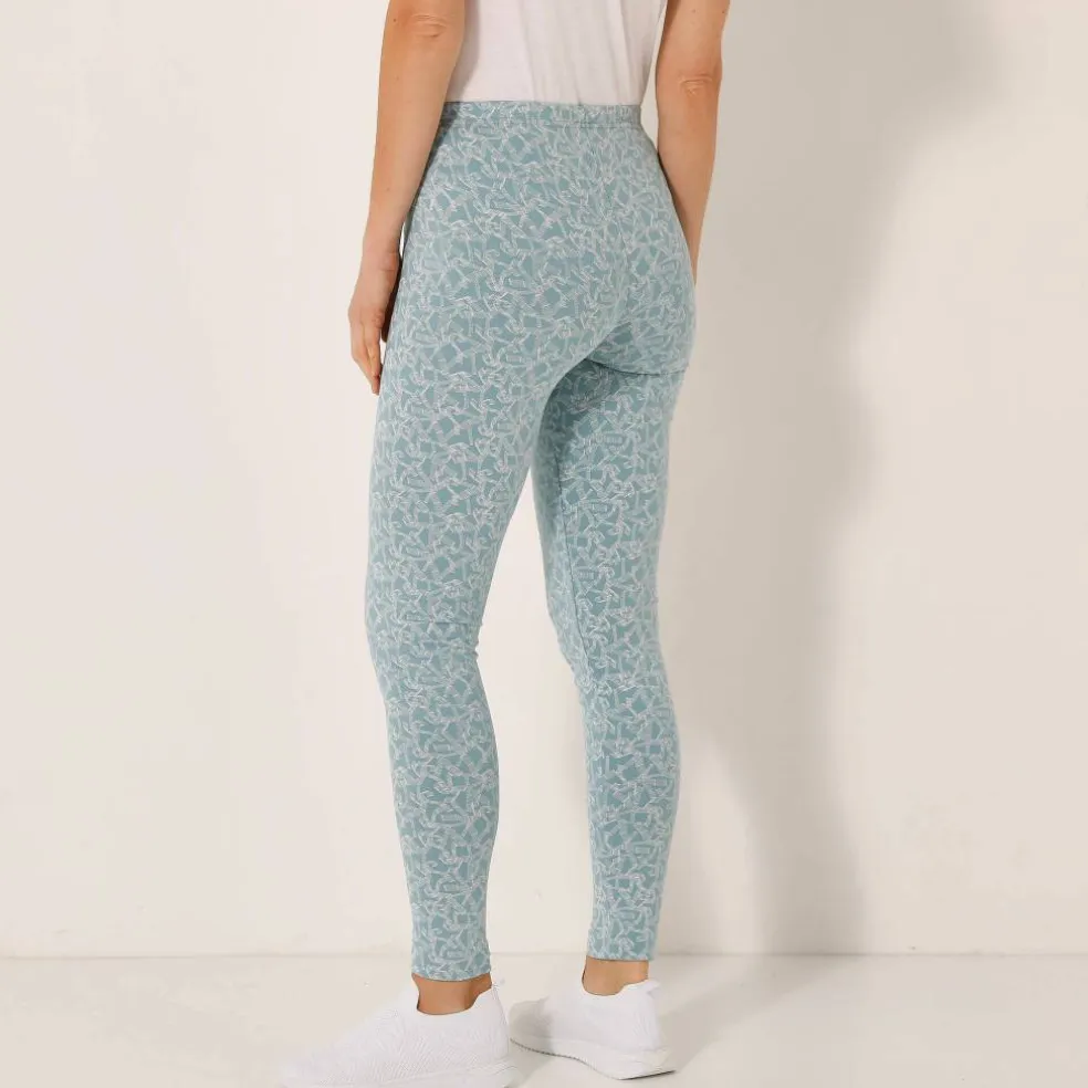 Legging maille jersey imprimé graphique