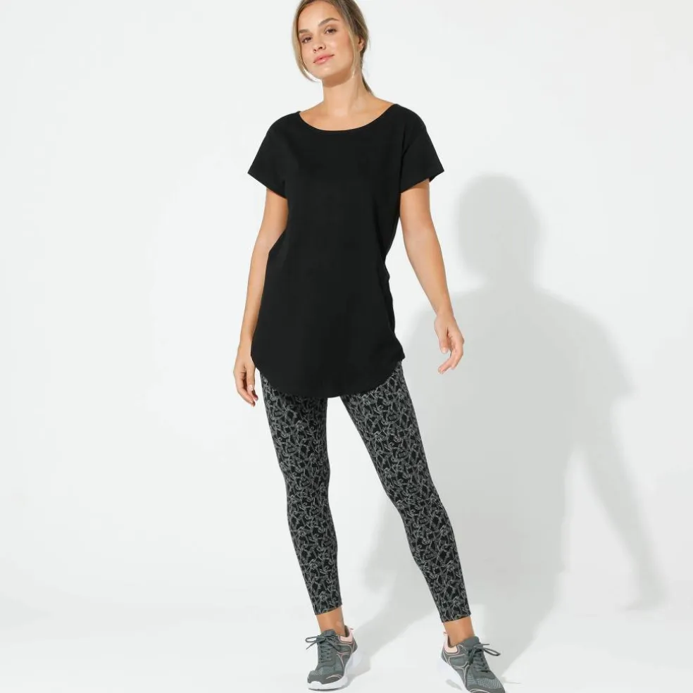 Legging maille jersey imprimé graphique